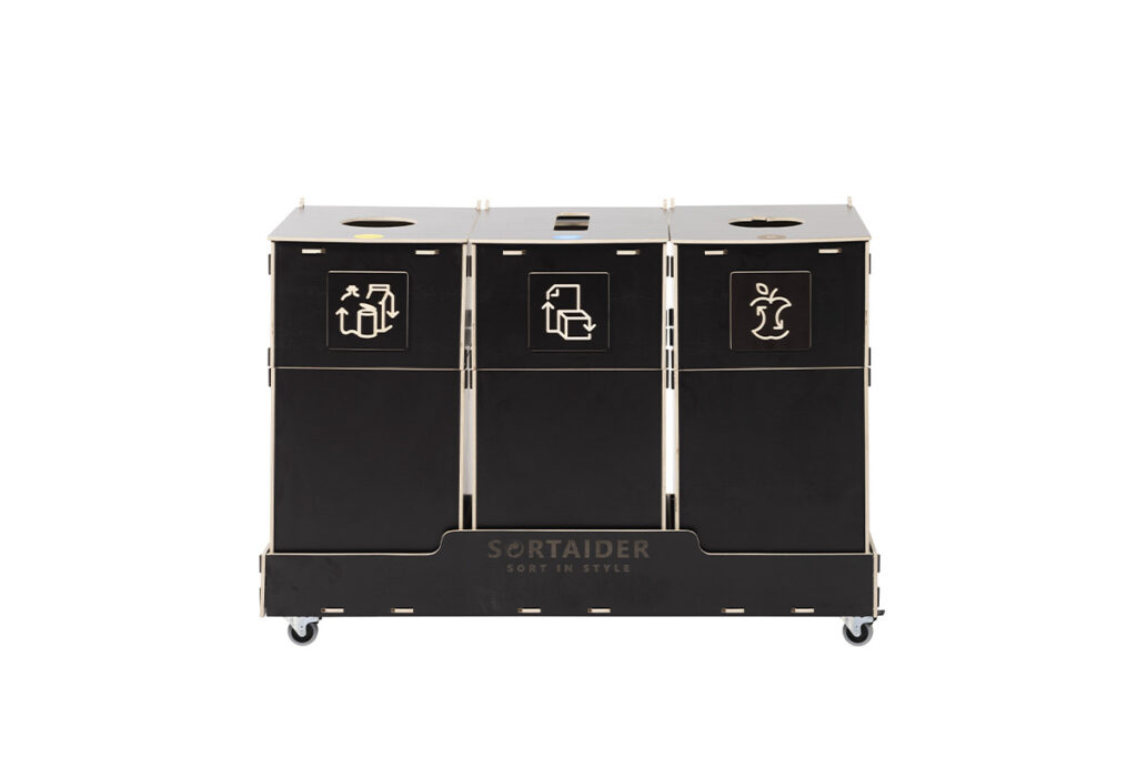 Sortaider Sorter SRT60B3 Wooden waste bins for eco-conscious living